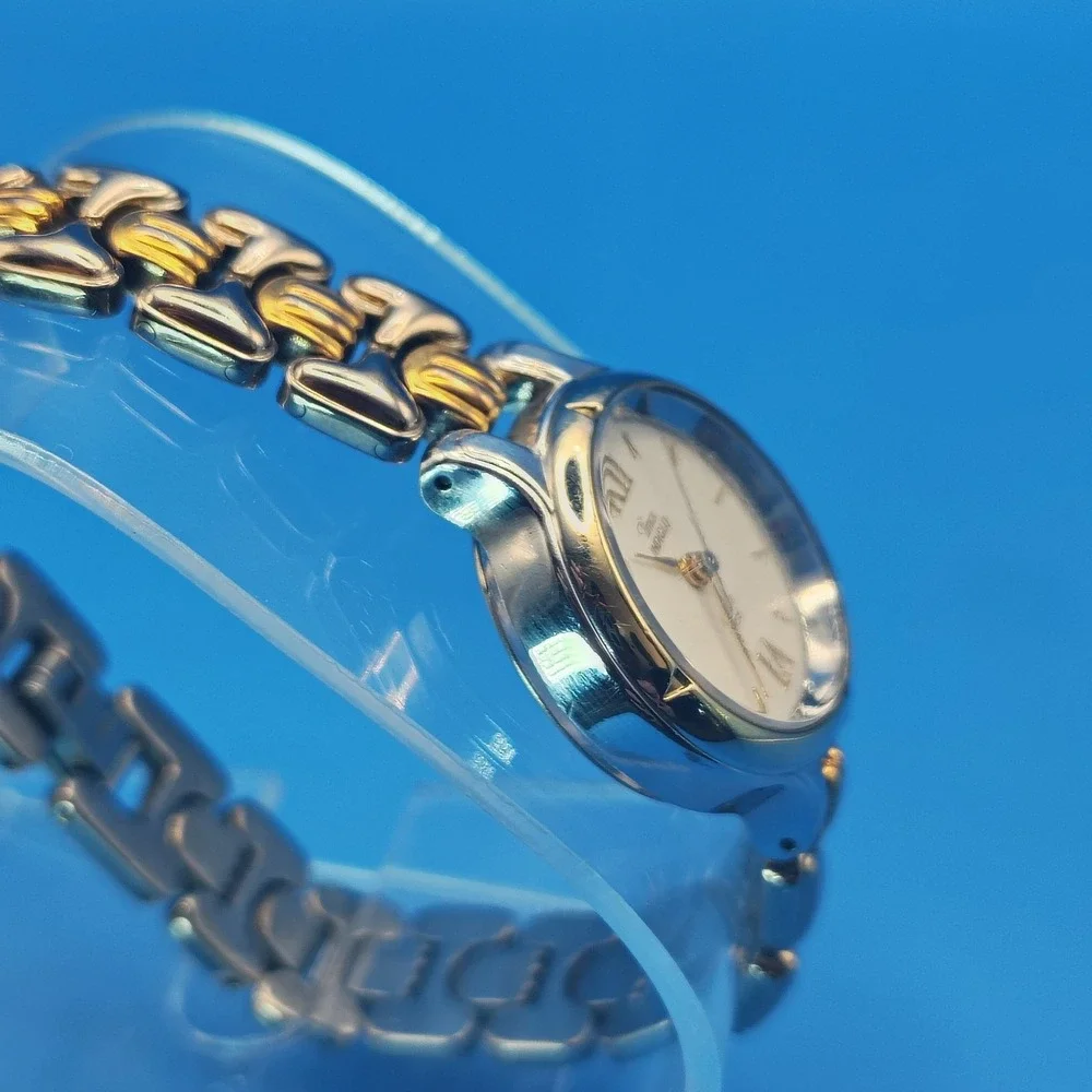 Vintage 1996 Timex Indiglo Two Tone 24mm Women's Quartz Watch‎ Fully Restored